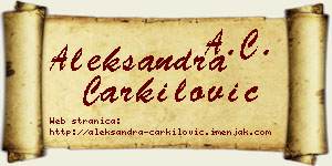 Aleksandra Čarkilović vizit kartica